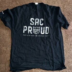 Black Graphic Men's T-Shirt kings Sacramento basketball xl